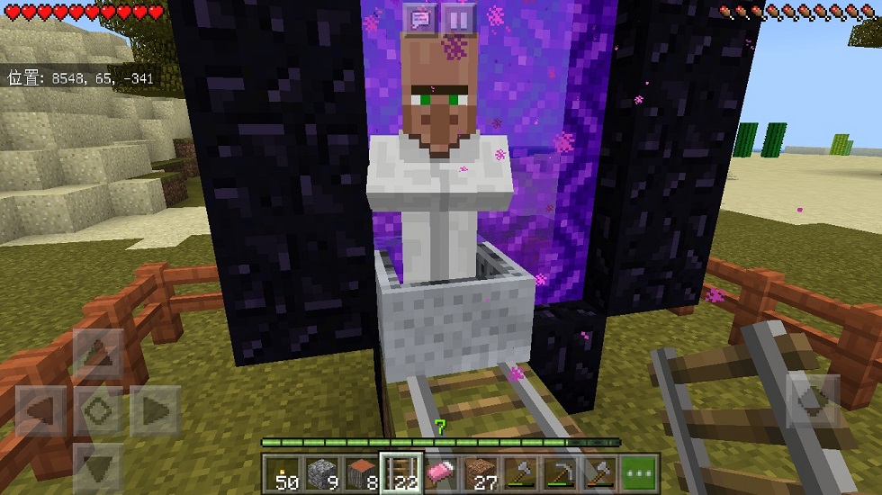 マイクラ村人トロッコ移動