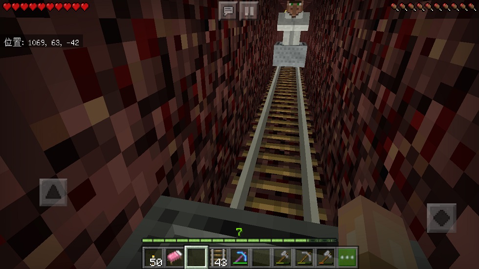 マイクラ村人トロッコ移動